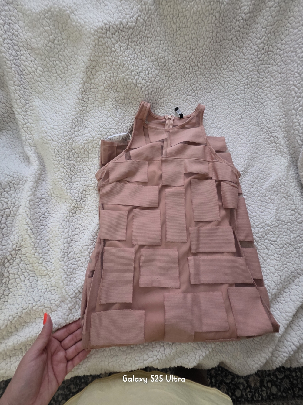 ALO Yoga Mauve Block-Pattern Midi Dress - Picture 5 of 6
